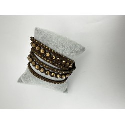 Kahverengi Taşlı Bileklik